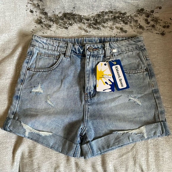 Girl’s Kidscool Jean Shorts Sz 14-16 - Picture 1 of 7